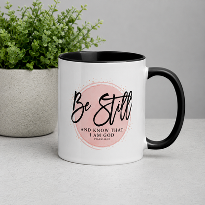 Be Still and Know That I am God 11oz Bible Verse Ceramic Two-Tone Mug