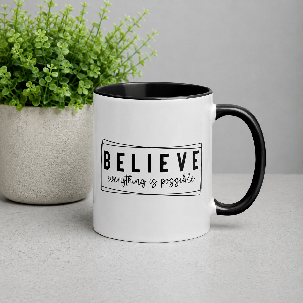 Believe Everything Is Possible Girl Boss Ceramic Mug