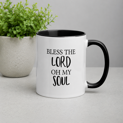 Bless The Lord Oh My Soul 11oz Ceramic Christian Quote Two-Tone Mug