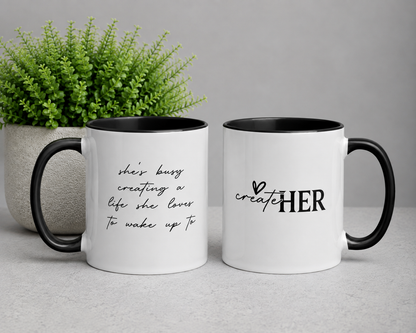 Create Her Girl Boss Two Color Ceramic Mug