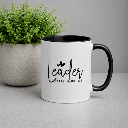 Leader Every Damn Day Girl Boss Colored Ceramic Mug
