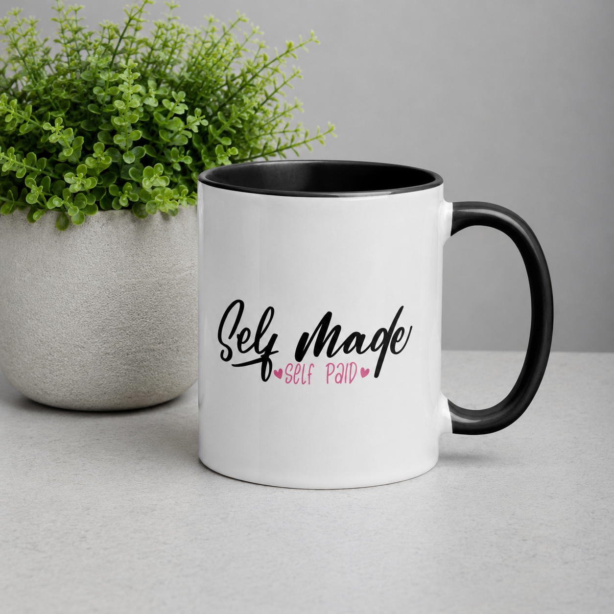 Self Made Self Paid Girl Boss Two Color Ceramic Mug