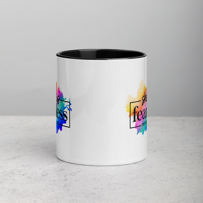 She Is Fearless Proverbs 31:25 11oz Bible Verse Two-Tone Mug