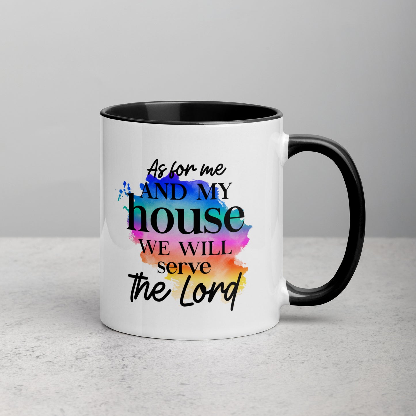 We Will Serve the Lord Bible Quote Ceramic Mug