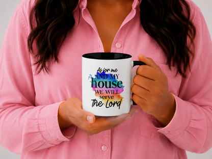 We Will Serve the Lord Bible Quote Ceramic Mug