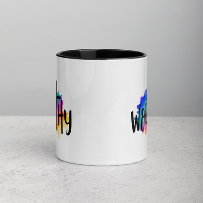 Worthy Two Color Bible Quote Ceramic Mug
