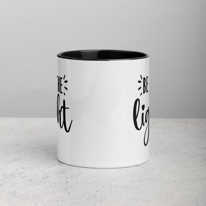 Be the Light 11oz Ceramic Christian Quote Two-Tone Mug