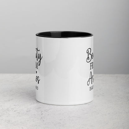 Beauty From Ashes 11oz Ceramic Bible Verse Two-Tone Mug