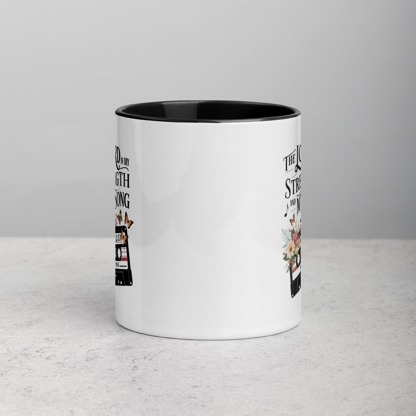 The Lord Is My Strength Bible Quote Ceramic Mug