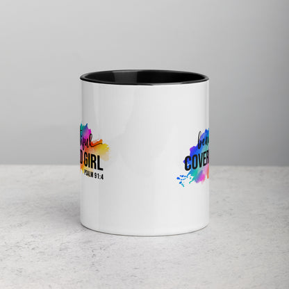 Beautiful Covered Girl Psalm 91:4 Bible Quote Ceramic Mug