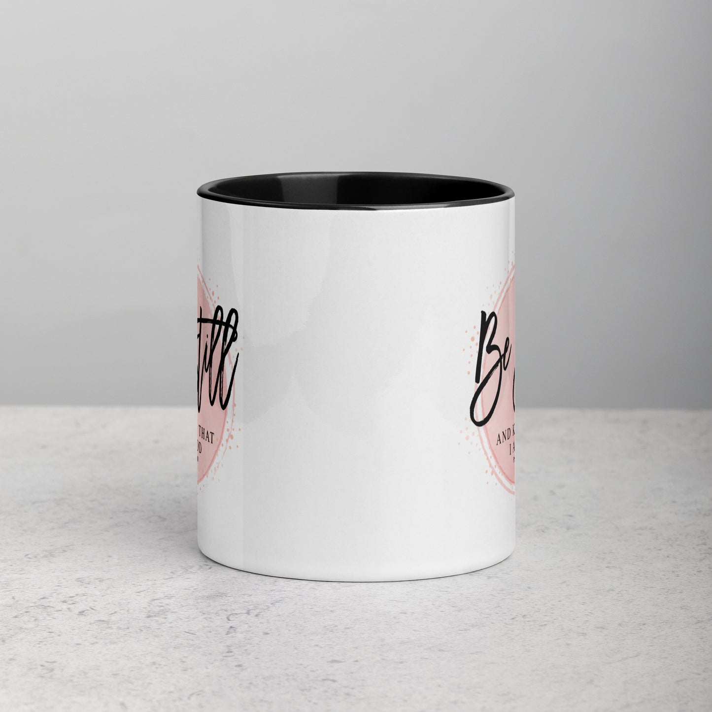 Be Still and Know That I am God 11oz Bible Verse Ceramic Two-Tone Mug