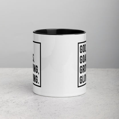 God Goals Growing Glowing Girl Boss Colored Mug