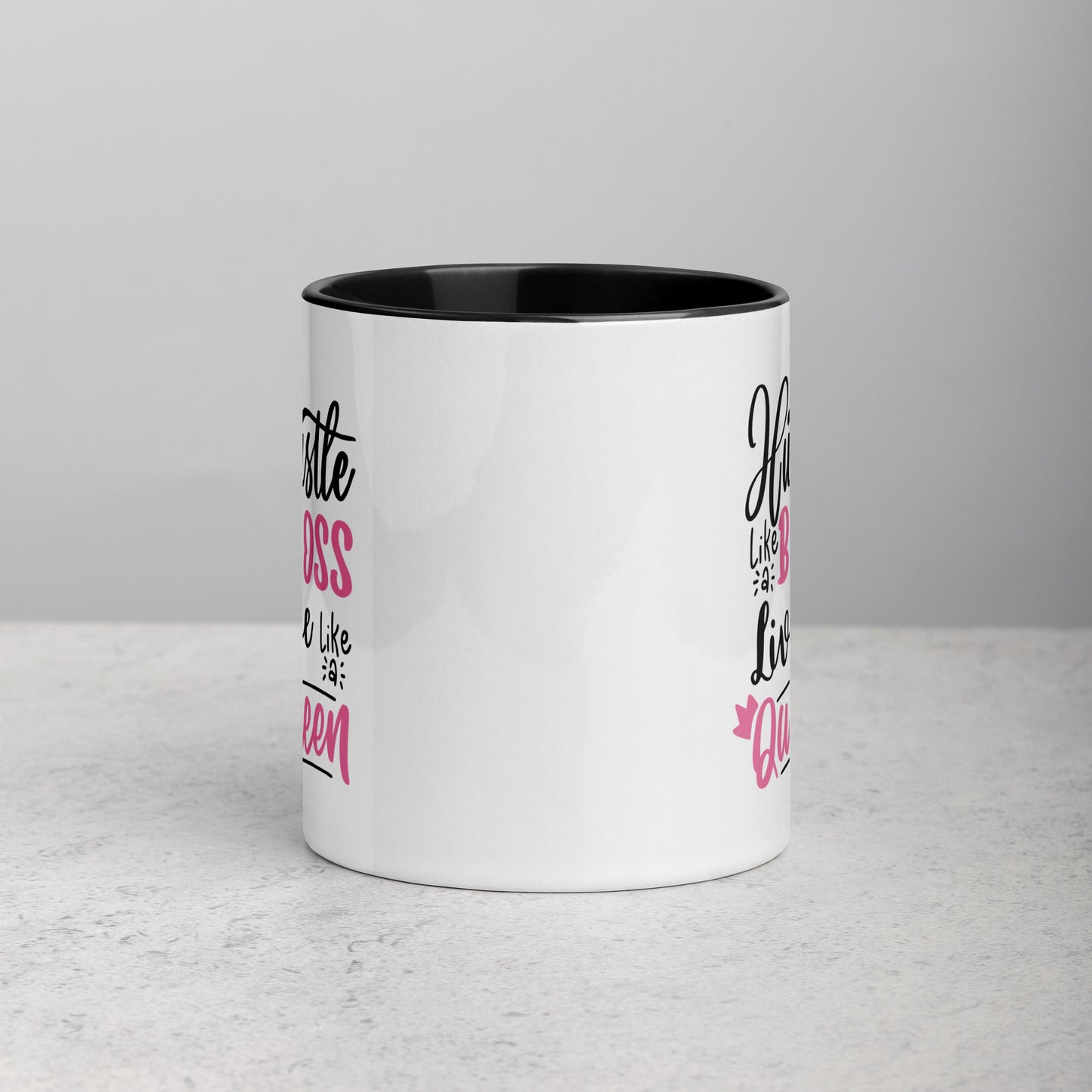Hustle Like A Boss Colored Ceramic Mug