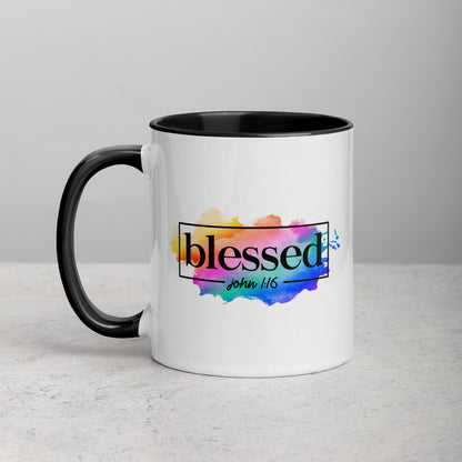 Blessed John 1:16 Bible Quote Ceramic Mug