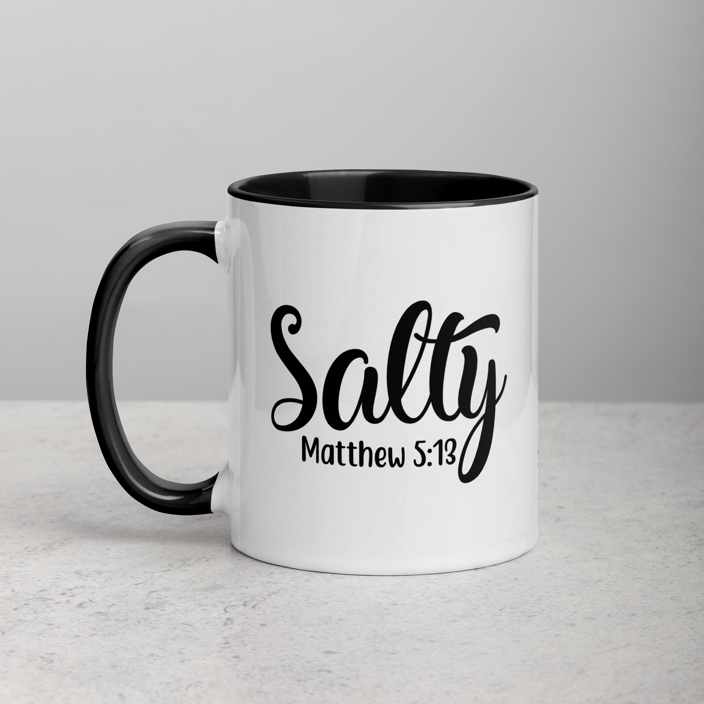 Salty Matthew 5:13 11oz Ceramic Bible Verse Two-Tone Mug