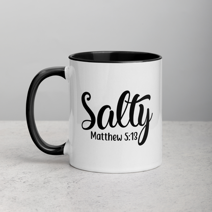 Salty Matthew 5:13 11oz Ceramic Bible Verse Two-Tone Mug