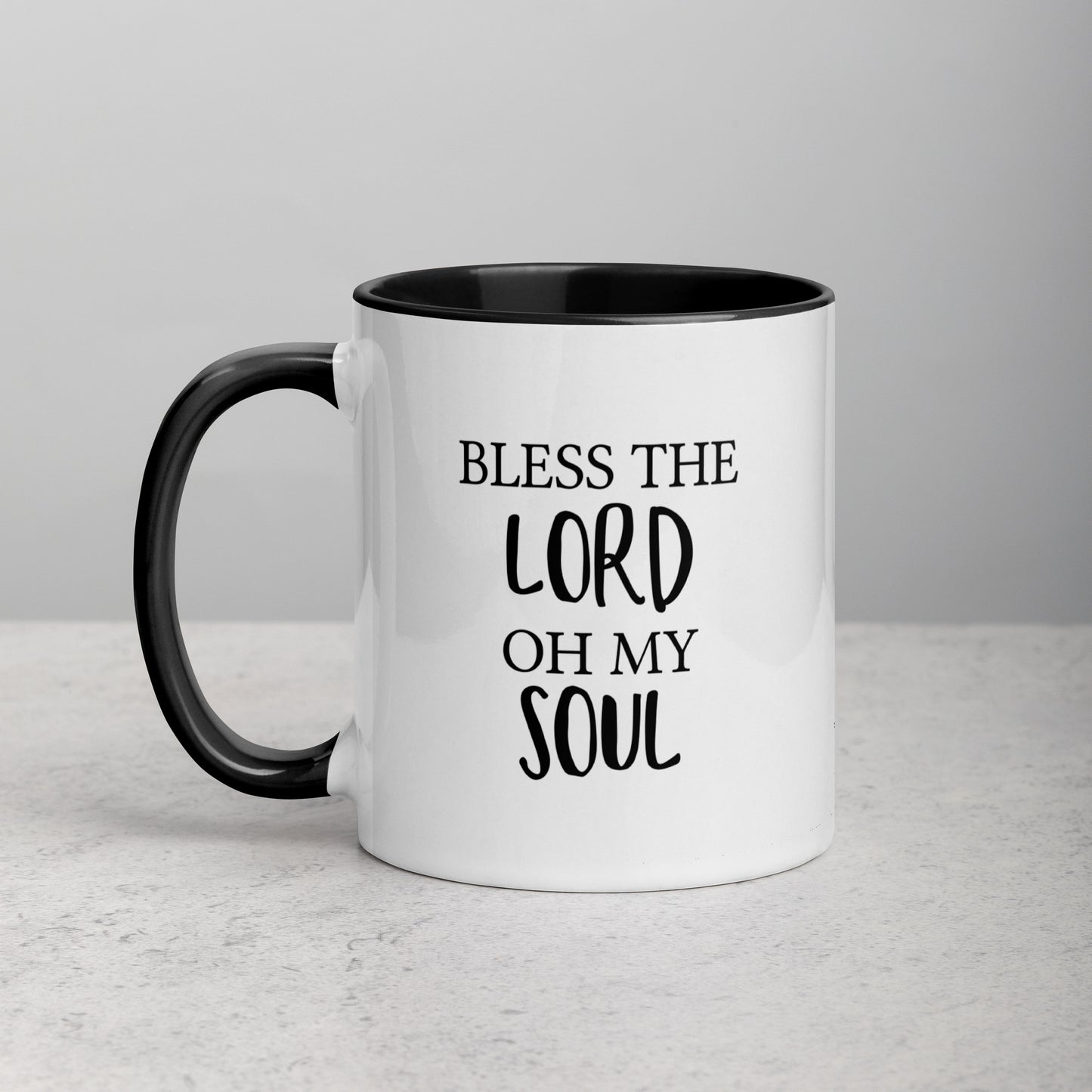 Bless The Lord Oh My Soul 11oz Ceramic Christian Quote Two-Tone Mug