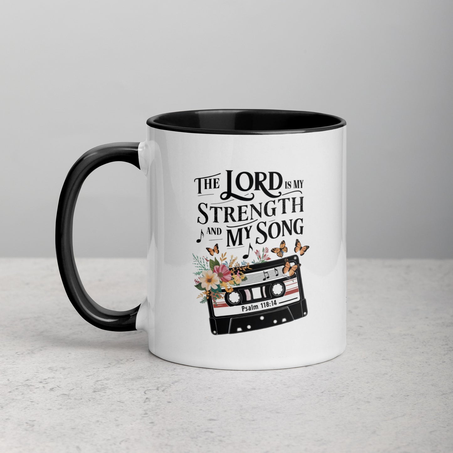 The Lord Is My Strength Bible Quote Ceramic Mug
