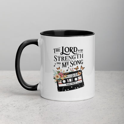 The Lord Is My Strength Bible Quote Ceramic Mug