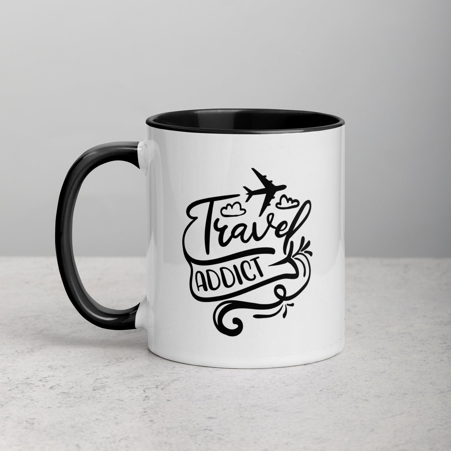 Travel Addict Adventure Quote Ceramic Mug