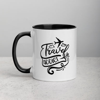 Travel Addict Adventure Quote Ceramic Mug