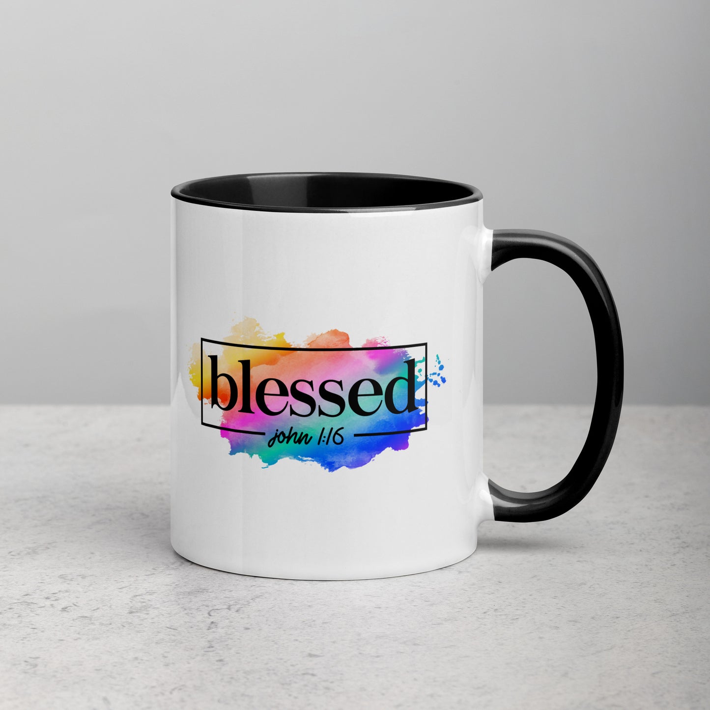 Blessed John 1:16 Bible Quote Ceramic Mug