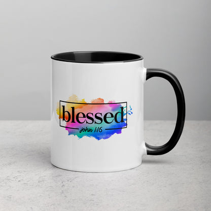 Blessed John 1:16 Bible Quote Ceramic Mug