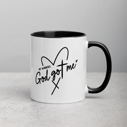 God Got Me 11oz Ceramic Christian Quote Two-Tone Mug