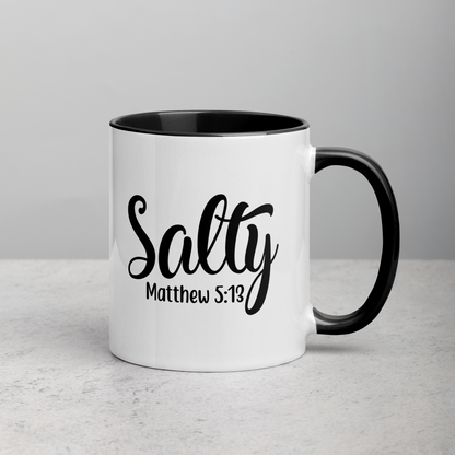 Salty Matthew 5:13 11oz Ceramic Bible Verse Two-Tone Mug