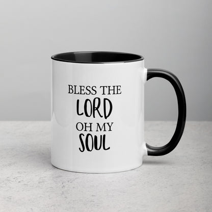 Bless The Lord Oh My Soul 11oz Ceramic Christian Quote Two-Tone Mug