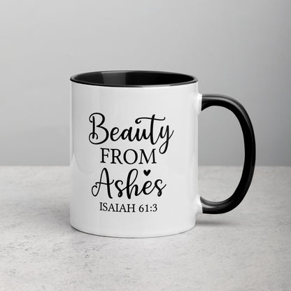 Beauty From Ashes 11oz Ceramic Bible Verse Two-Tone Mug
