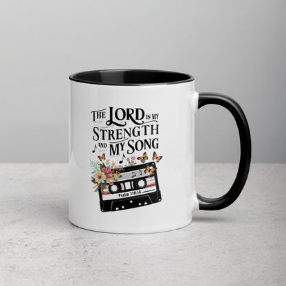 The Lord Is My Strength Bible Quote Ceramic Mug