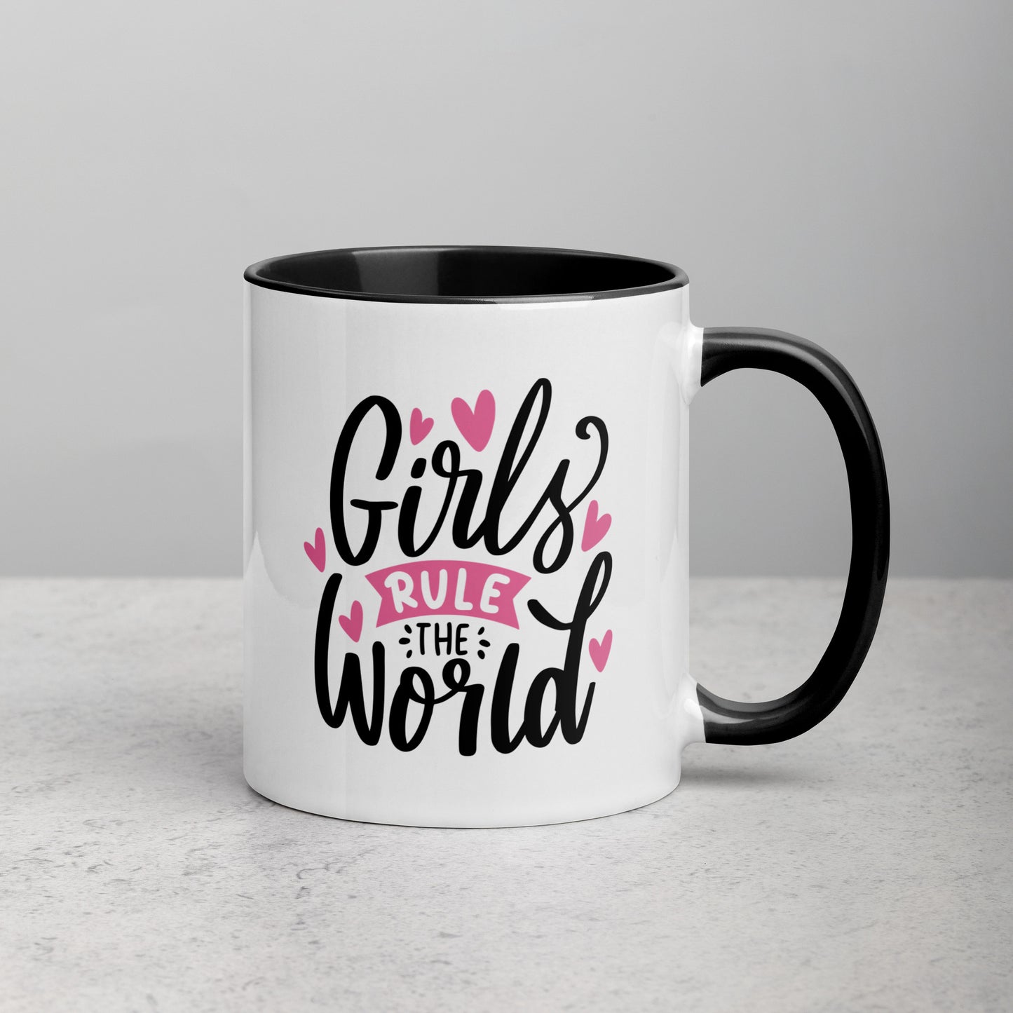 Girls Rule The World Girl Boss Colored Ceramic Mug