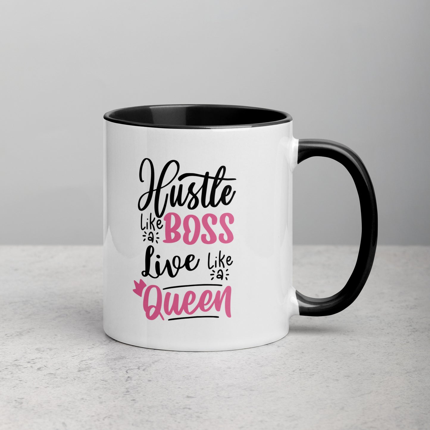 Hustle Like A Boss Colored Ceramic Mug