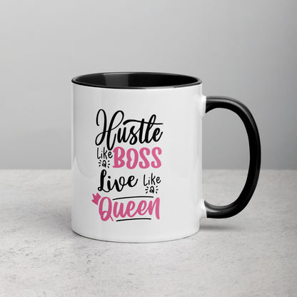 Hustle Like A Boss Colored Ceramic Mug